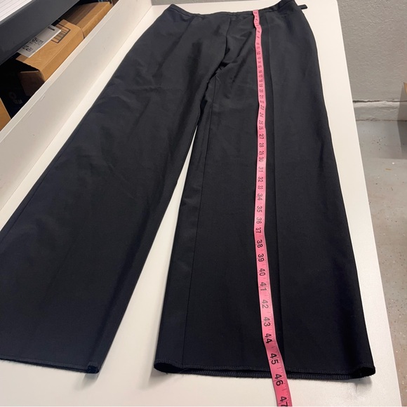 Imperfect Yves Saint Laurent Uniform pants black wool blend trousers 12 14 tall - Picture 1 of 16
